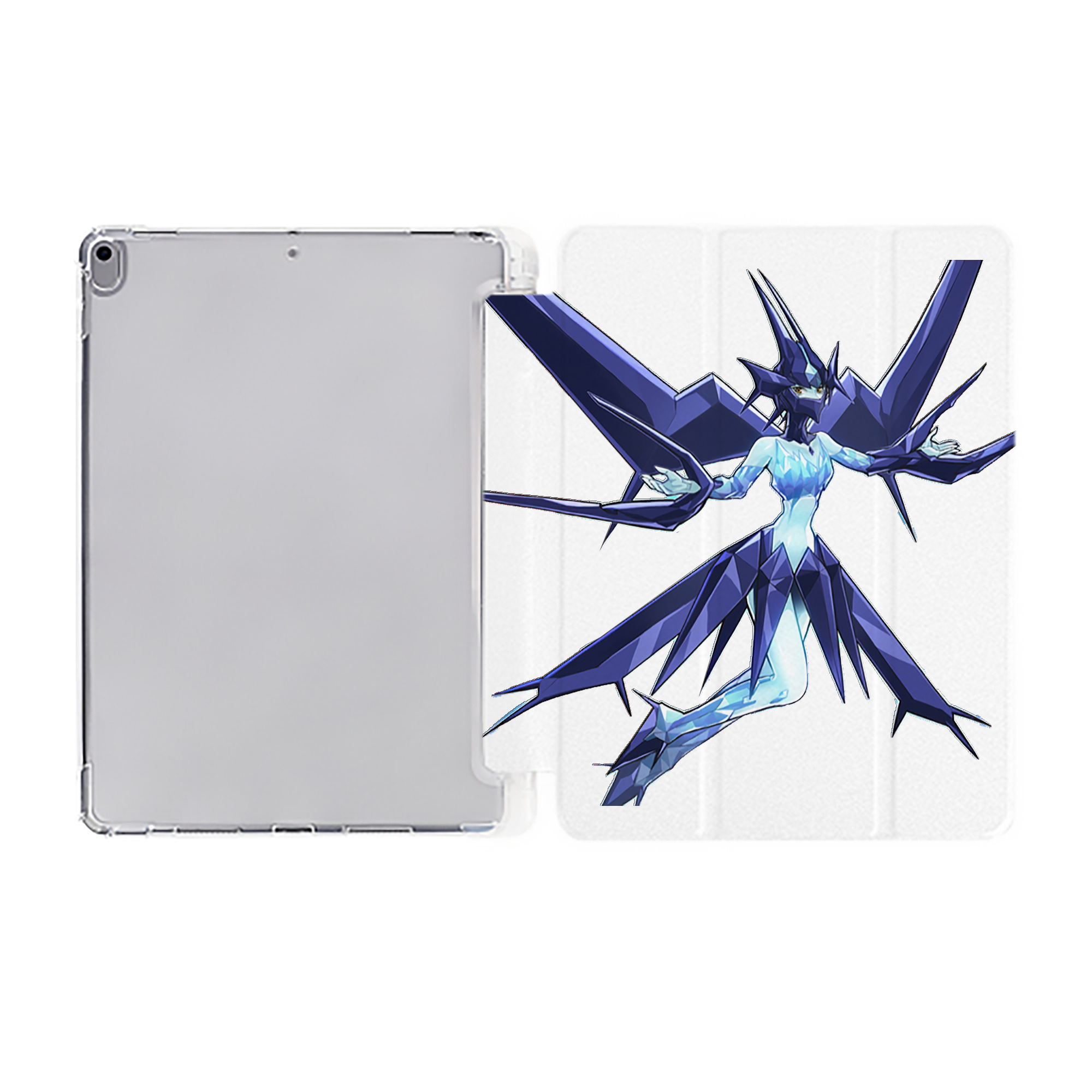 （画像用） 遊☆戯☆王 Yu-Gi-Oh! IPad ケース ペン収納付き 三つ折りスタンド PUレザー×シリコン 対応機種9.5/10.5/10.9インチ